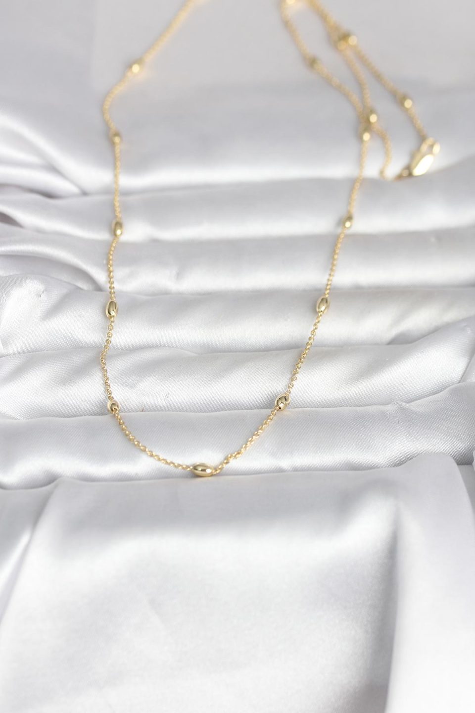 Shekka CM 14K Gold Renk Damla Topçuk Model Zincirli 60 cm Kadın Kolye — görsel 2