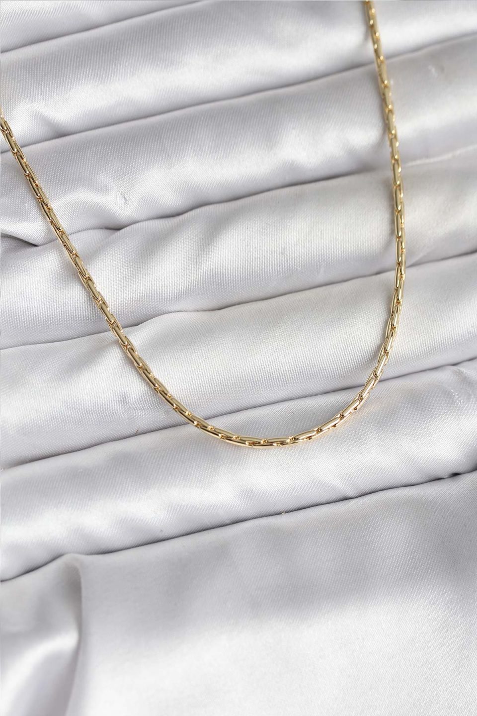 Shekka 14K Gold Renk Kaplama İnce Zincir Model CM Kadın Kolye