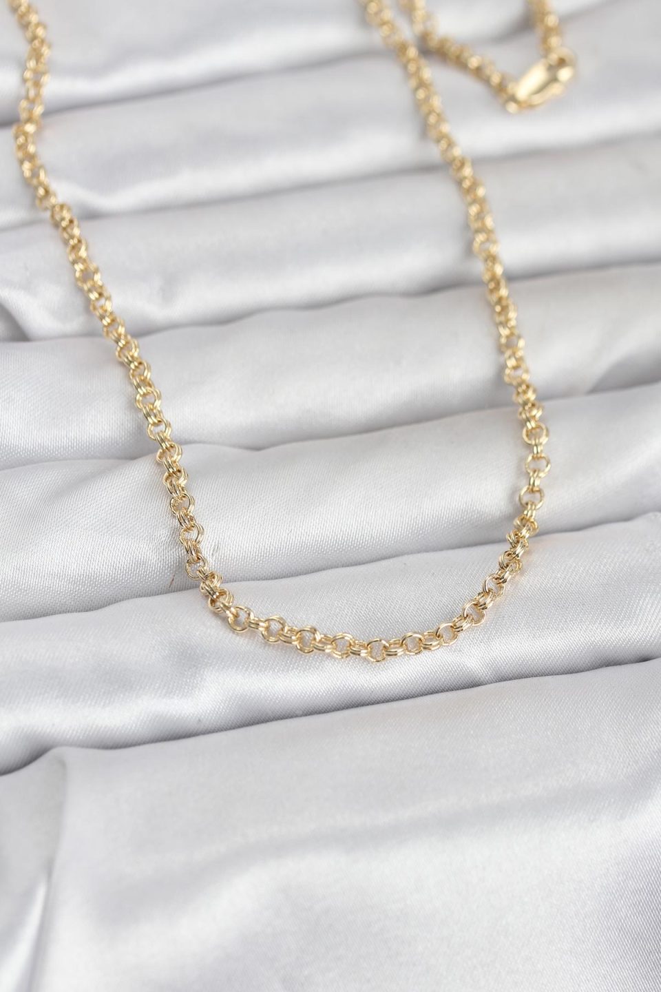 Shekka CM 14K Gold Renk Halka Zincir Model 60 cm Kadın Kolye