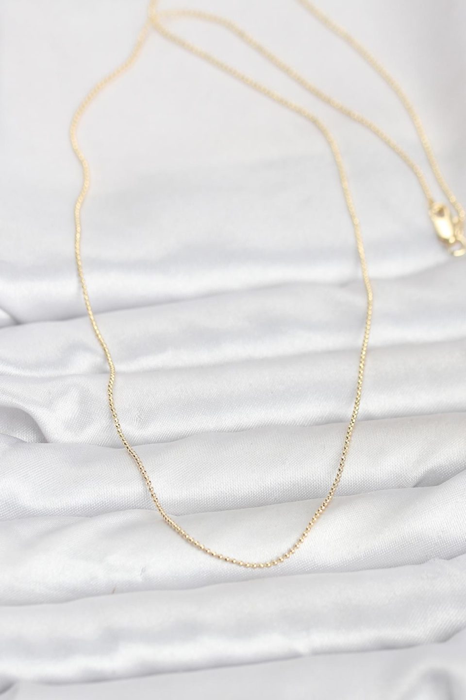 Shekka CM 14K Gold Renk İnce Top Zincirli 60 cm Kadın Kolye — görsel 2