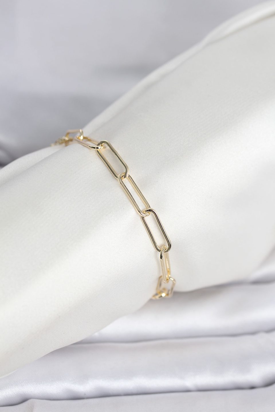 Shekka CM 14K Gold Renk Kalın Ataç Zincir Model Kadın Bileklik