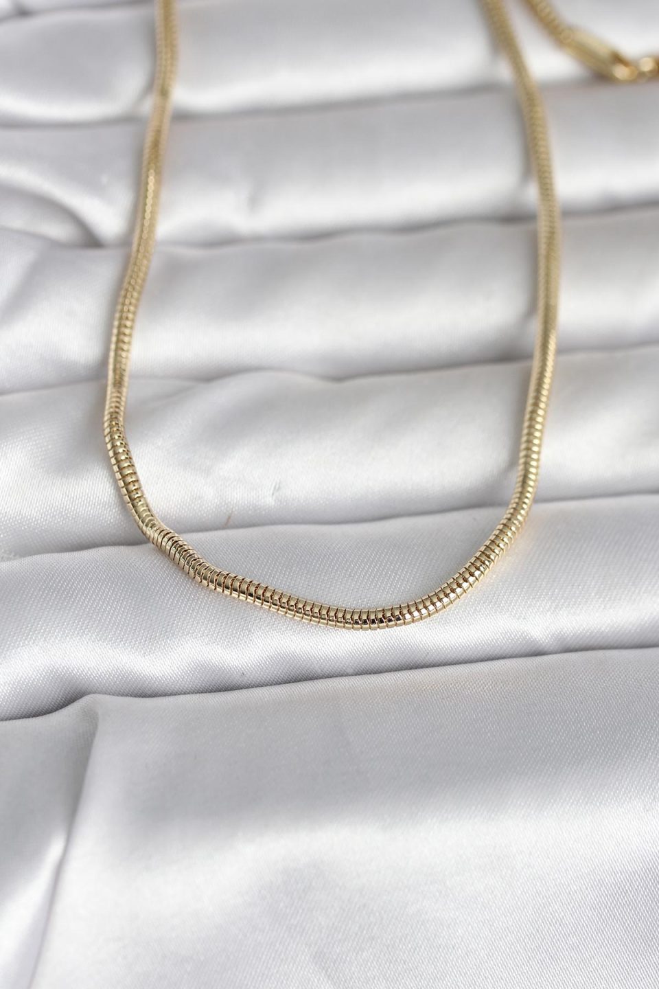 Shekka CM 14K Gold Renk Yılan Zincir Model 60 cm Kadın Kolye