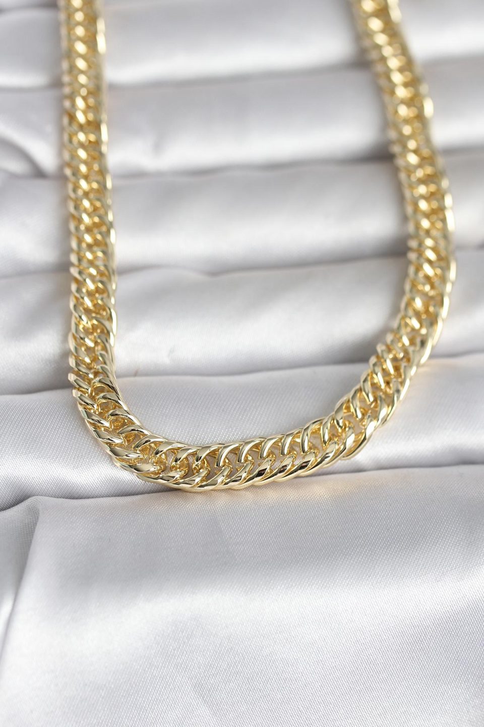 Shekka CM 14K Gold Renk Kalın Zincir Model 60 cm Kadın Kolye