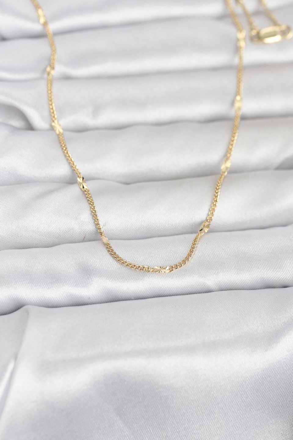 Shekka CM 14K Gold Renk Lazer Puntalı Model 60 cm Kadın Kolye