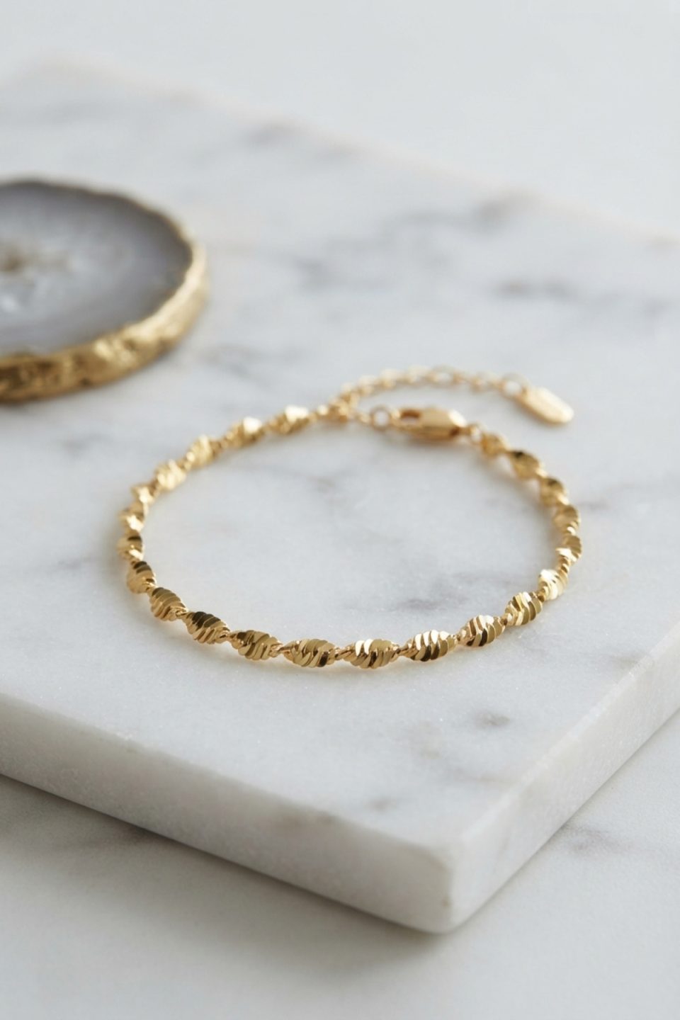 Shekka CM Gold Renk Burgu Yılan Zincir Model Kadın Bileklik