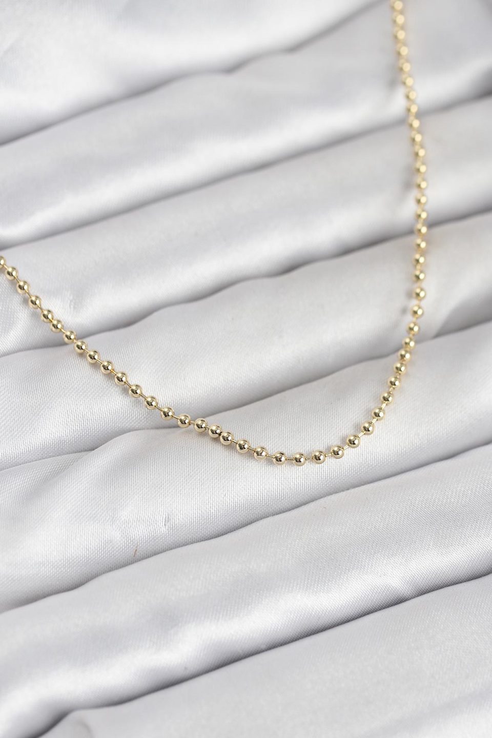 Shekka CM 14K Gold Renk Top Zincirli Model 60 cm Kadın Kolye