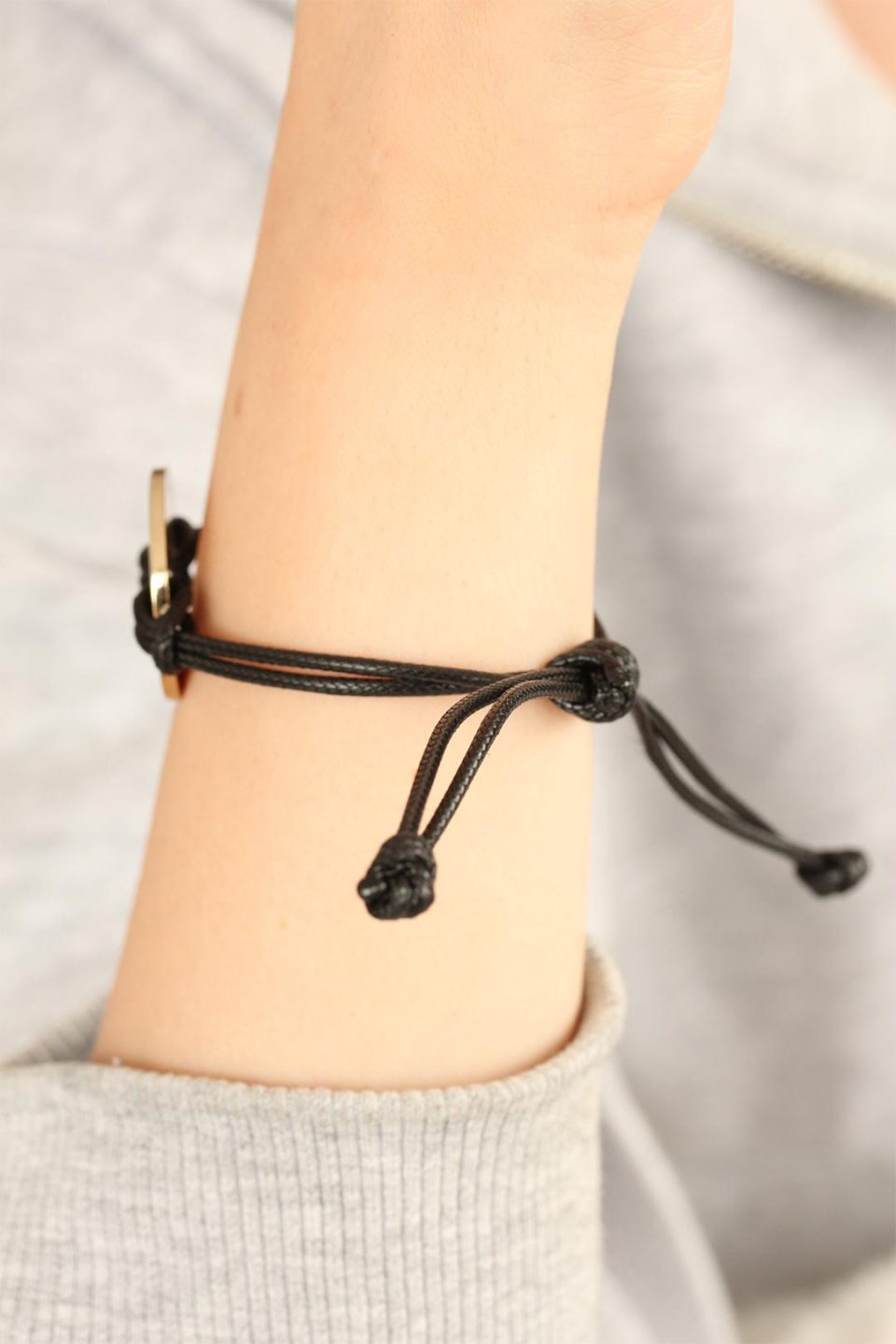 Shekka COOL (Havalı) Siyah Deri İpli Unisex Mood Bileklik — görsel 2