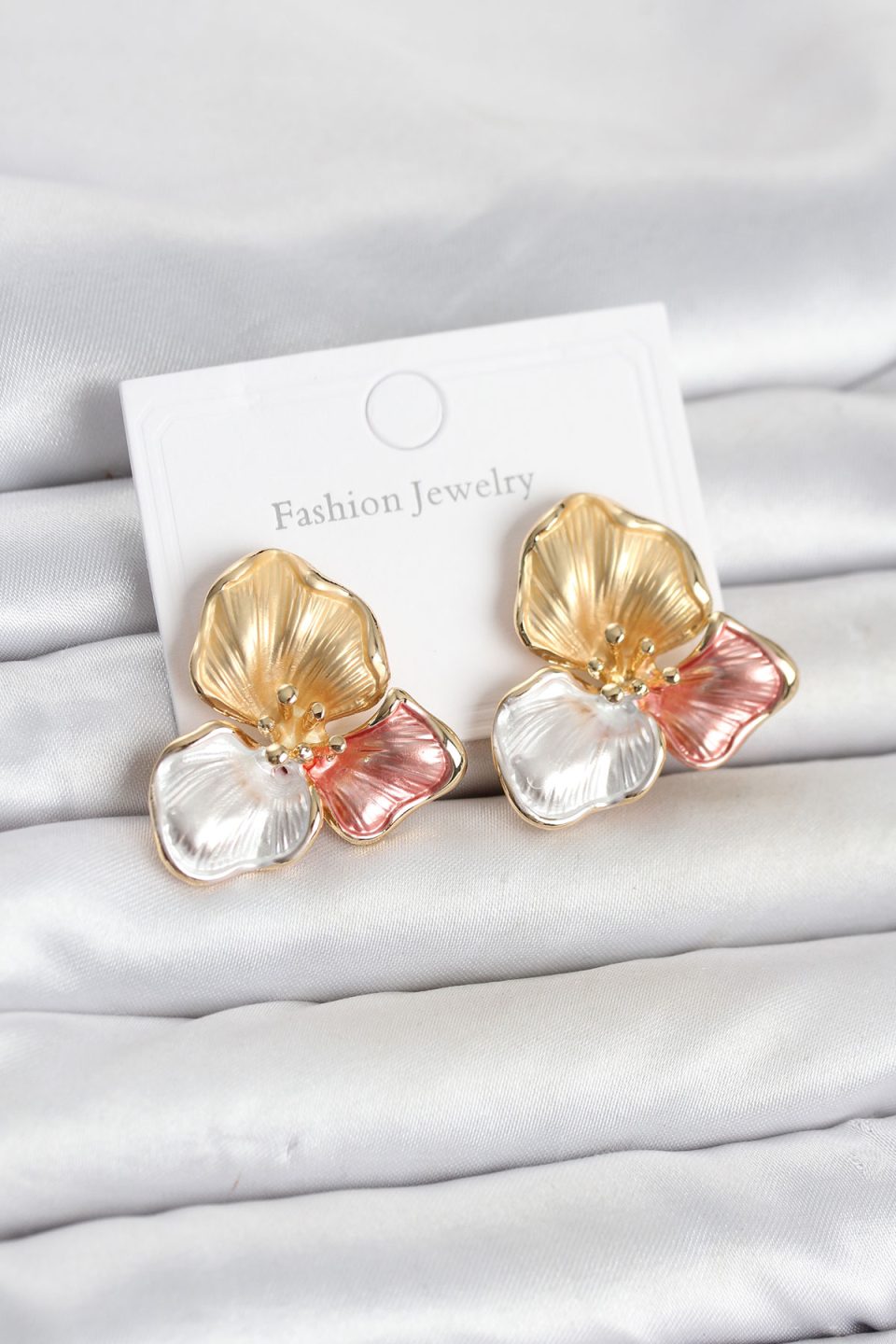 Shekka Pirinç Lotus Model Kadın Küpe