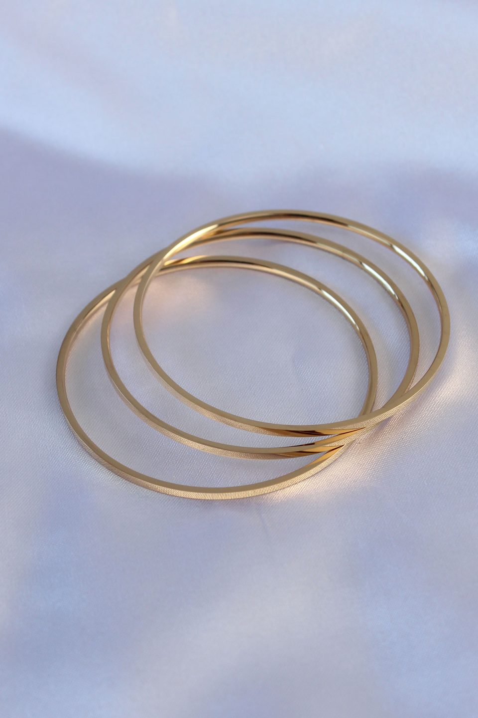 Shekka 316L Çelik Gold Renk 3'lü Ajda Model Kadın 60 mm Bilezik