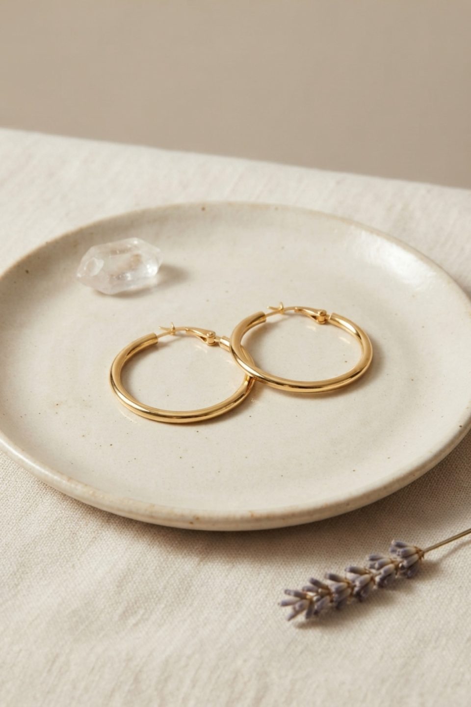 Shekka 316L Çelik Gold Renk 28 mm Halka Küpe