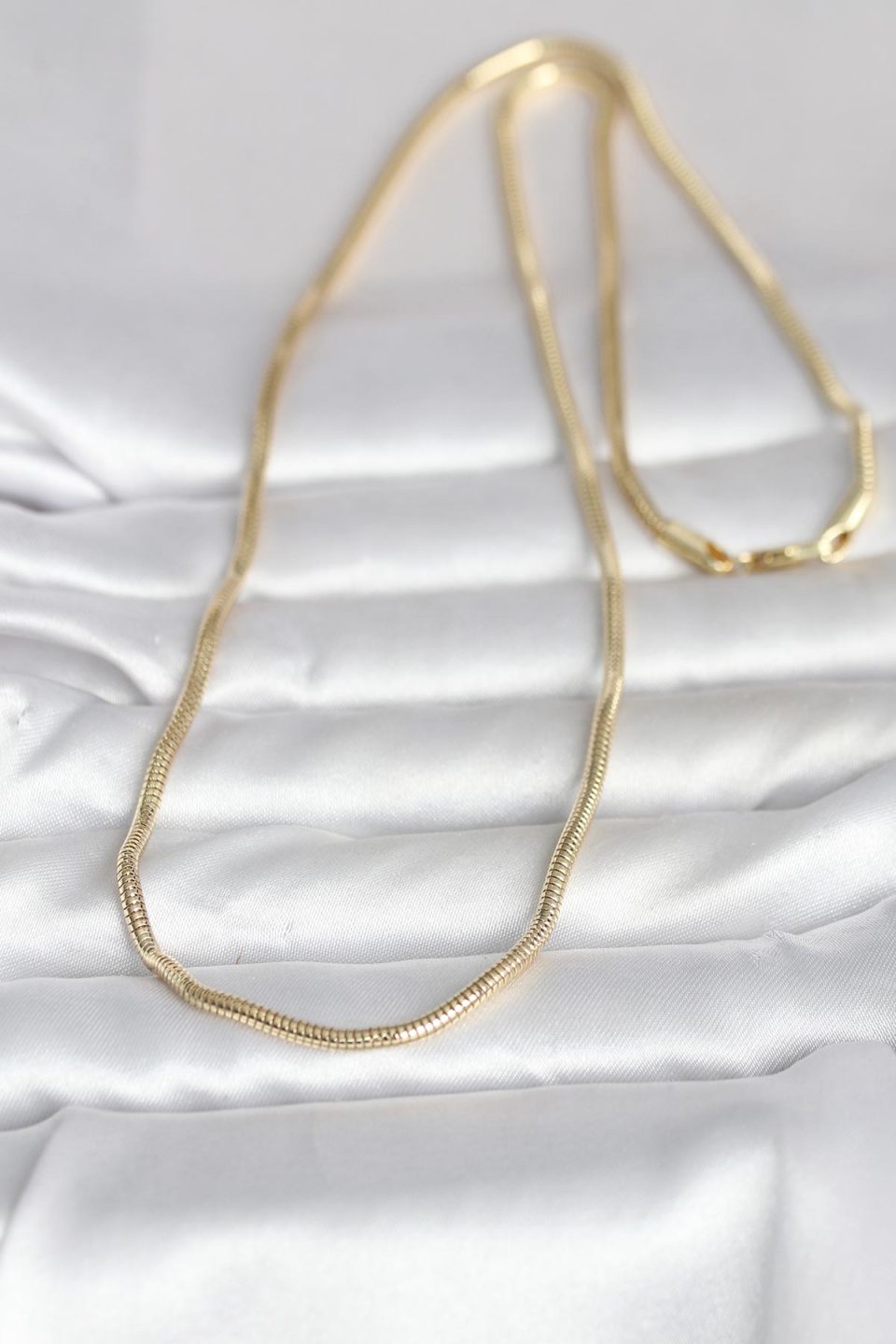 Shekka CM 14K Gold Renk Yılan Zincir Model 60 cm Kadın Kolye — görsel 2