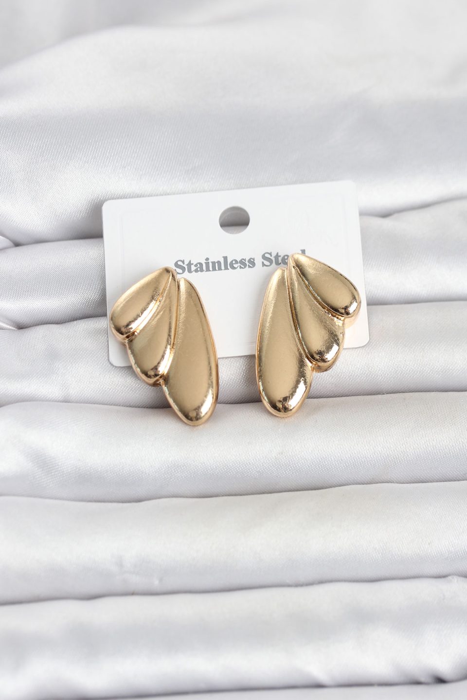 Shekka 316L Çelik Gold Renk Vintage Kadın Küpe