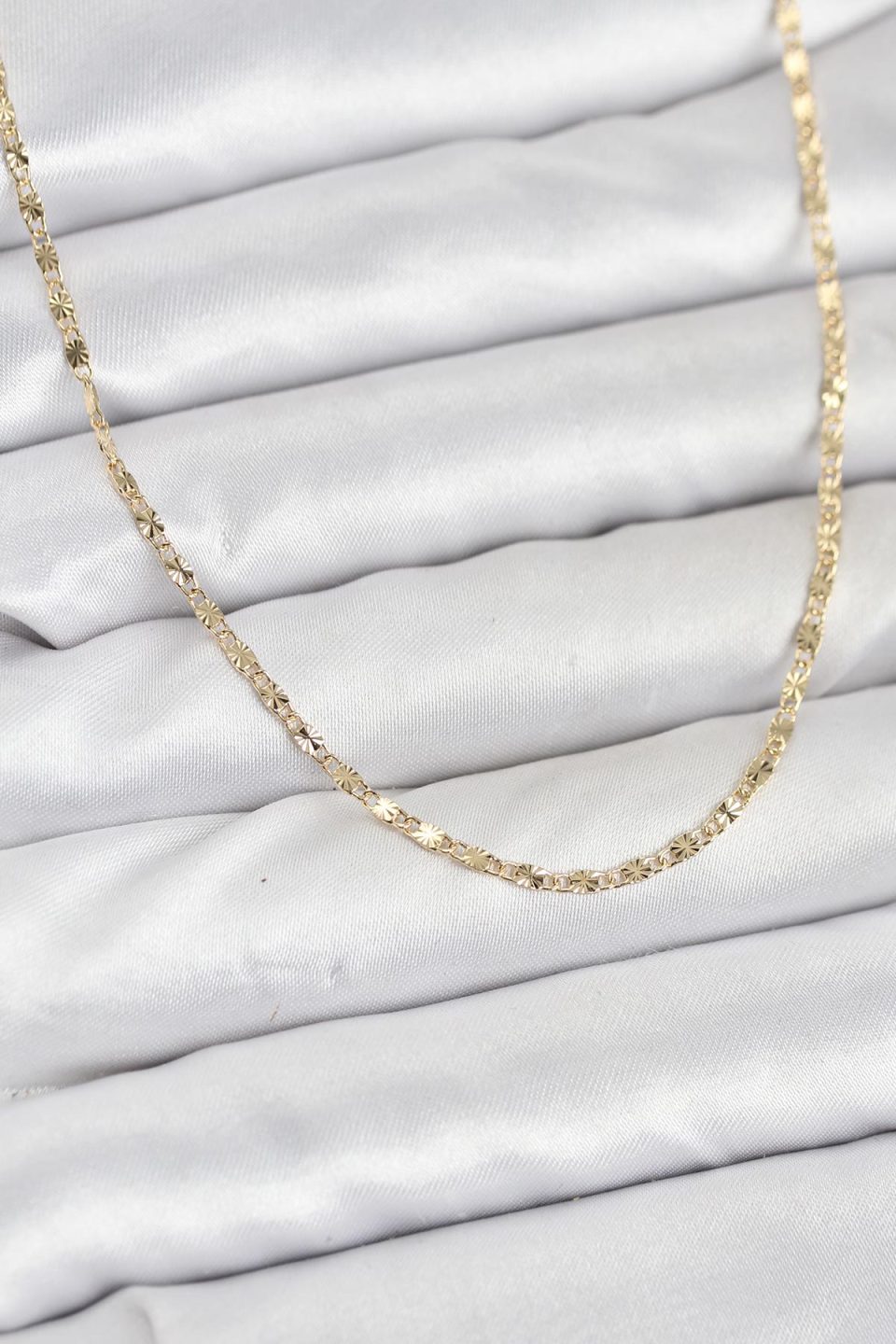 Shekka CM 14K Gold Renk Lazer İnce Zincirli Kadın Kolye