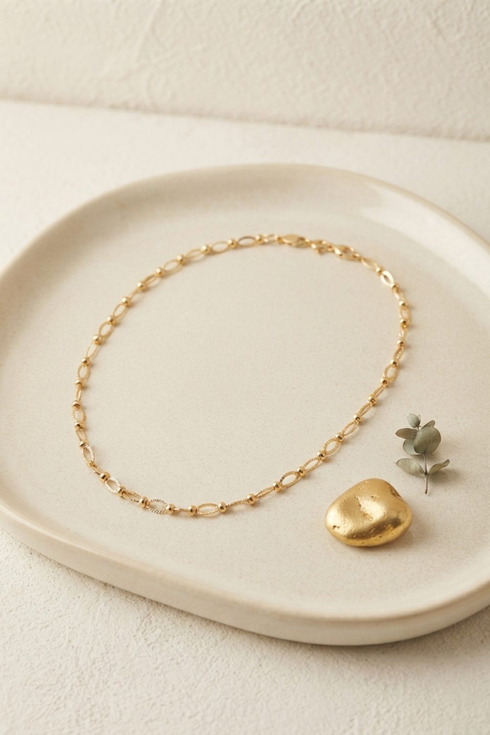 Shekka CM Top ve Halka Zincir Model 50 cm Gold Renk Kadın Kolye