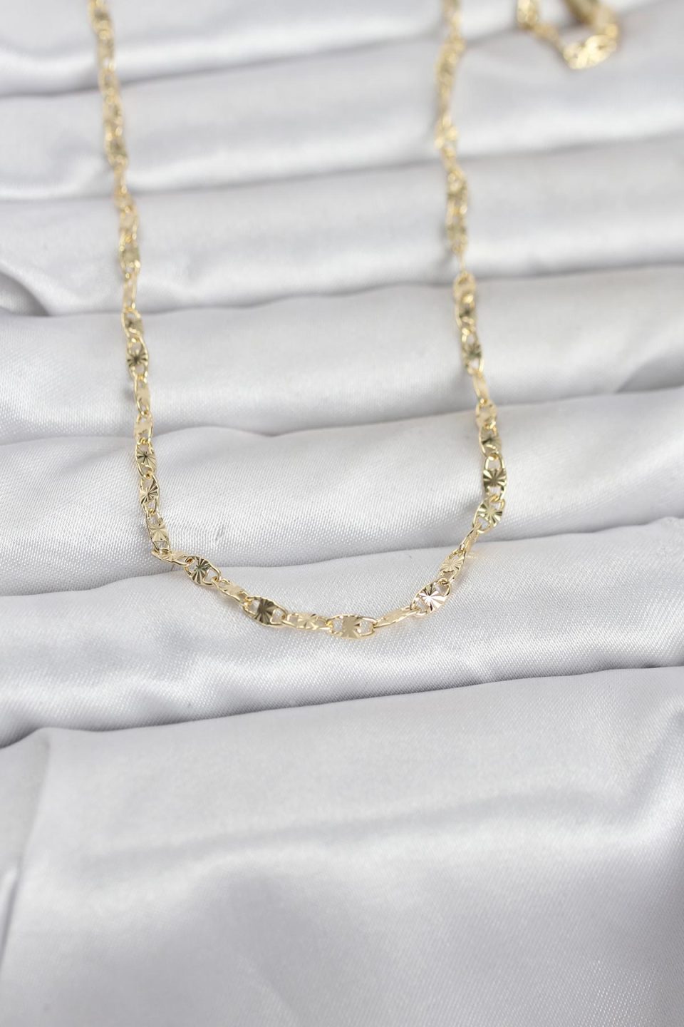 Shekka CM 14K Gold Renk Lazerli Gemici Zincir Model 60 cm Kadın Kolye