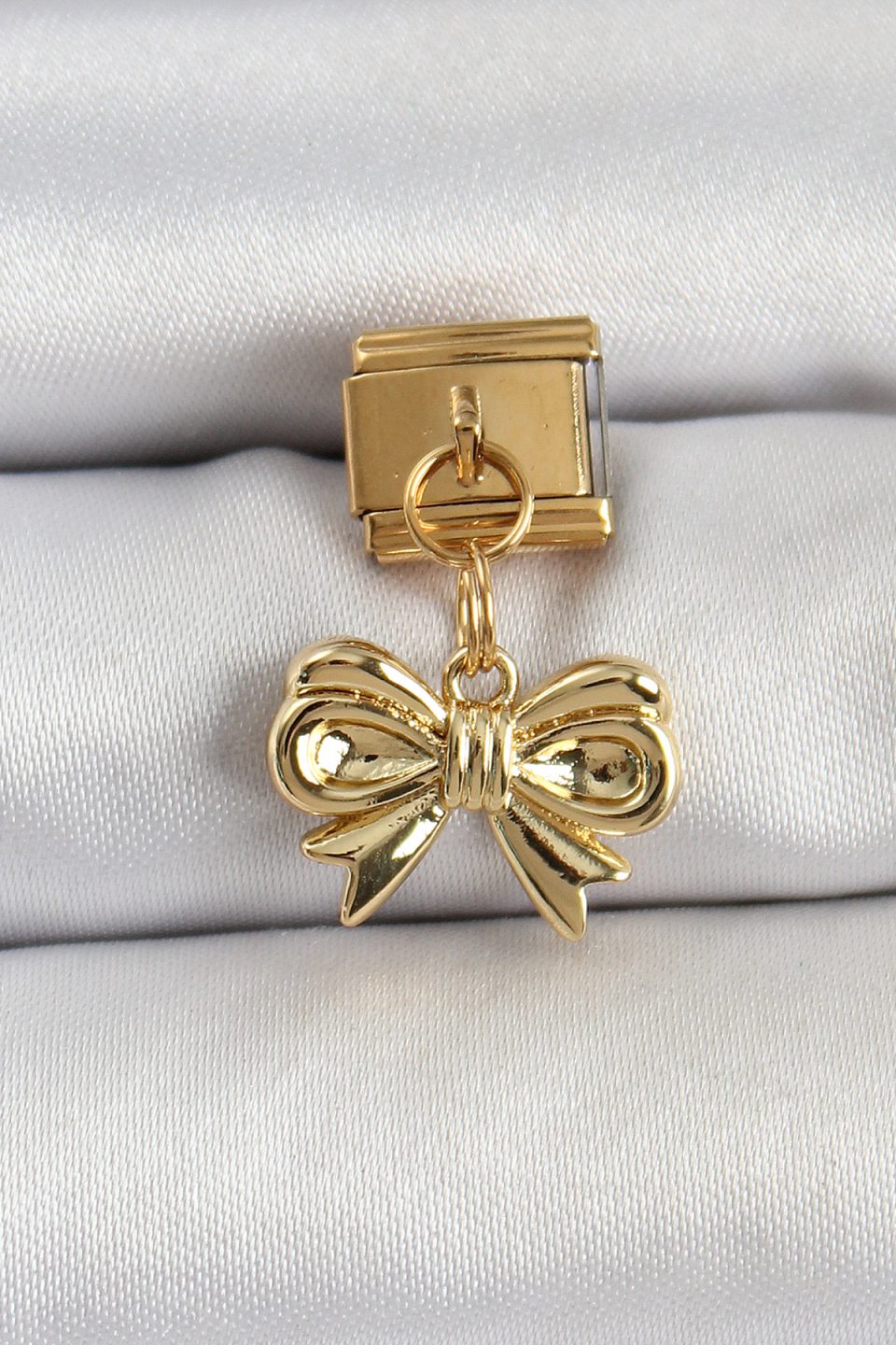 Shekka 316L Çelik Sallantılı Fiyonk Model Gold Renk Nomination Charm