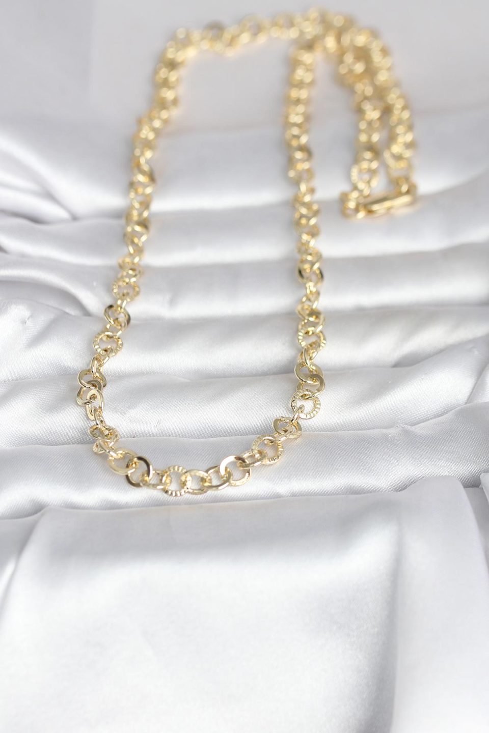 Shekka CM 14K Gold Renk Kalın Halka Zincirli 60 cm Kadın Kolye — görsel 2