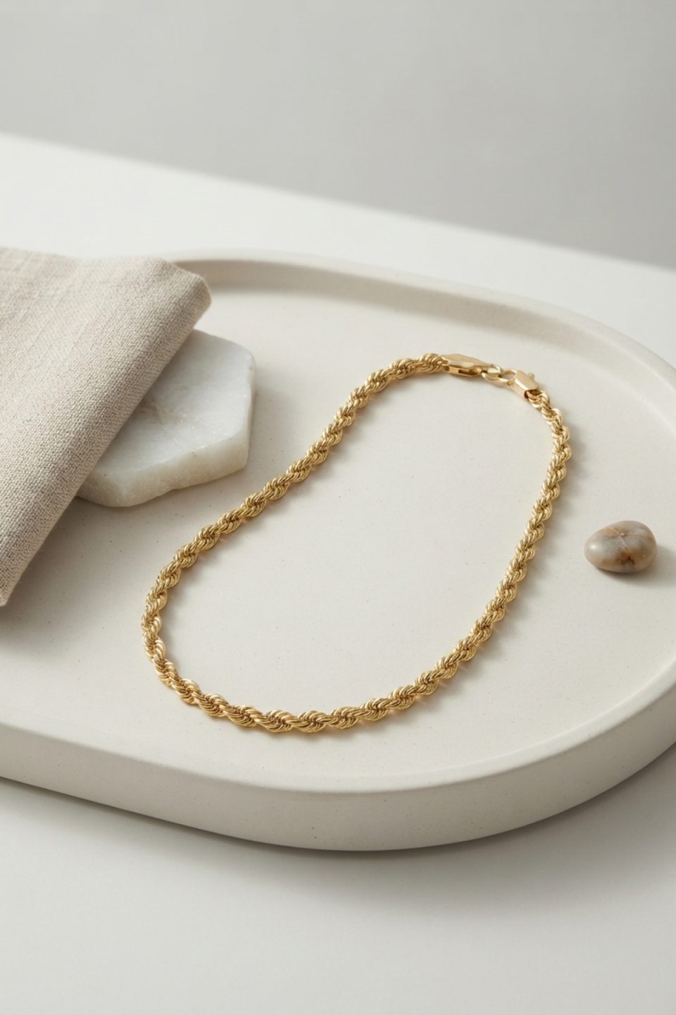 Shekka CM Burgu Model Gold Renk 10 mm Kalınlık 50 cm Kadın Kolye