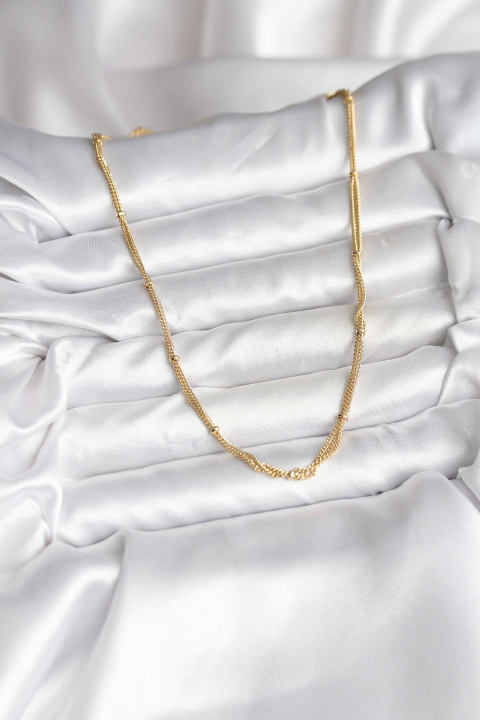 Shekka 14K Gold Renk Kaplama Topçuk Zincirli Model CM Kadın Kolye — görsel 2