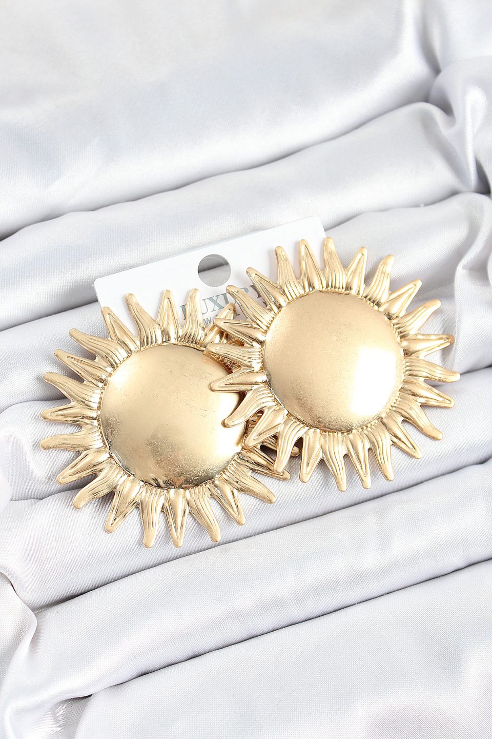 Shekka Pirinç Güneş Model Gold Renk Kadın Küpe