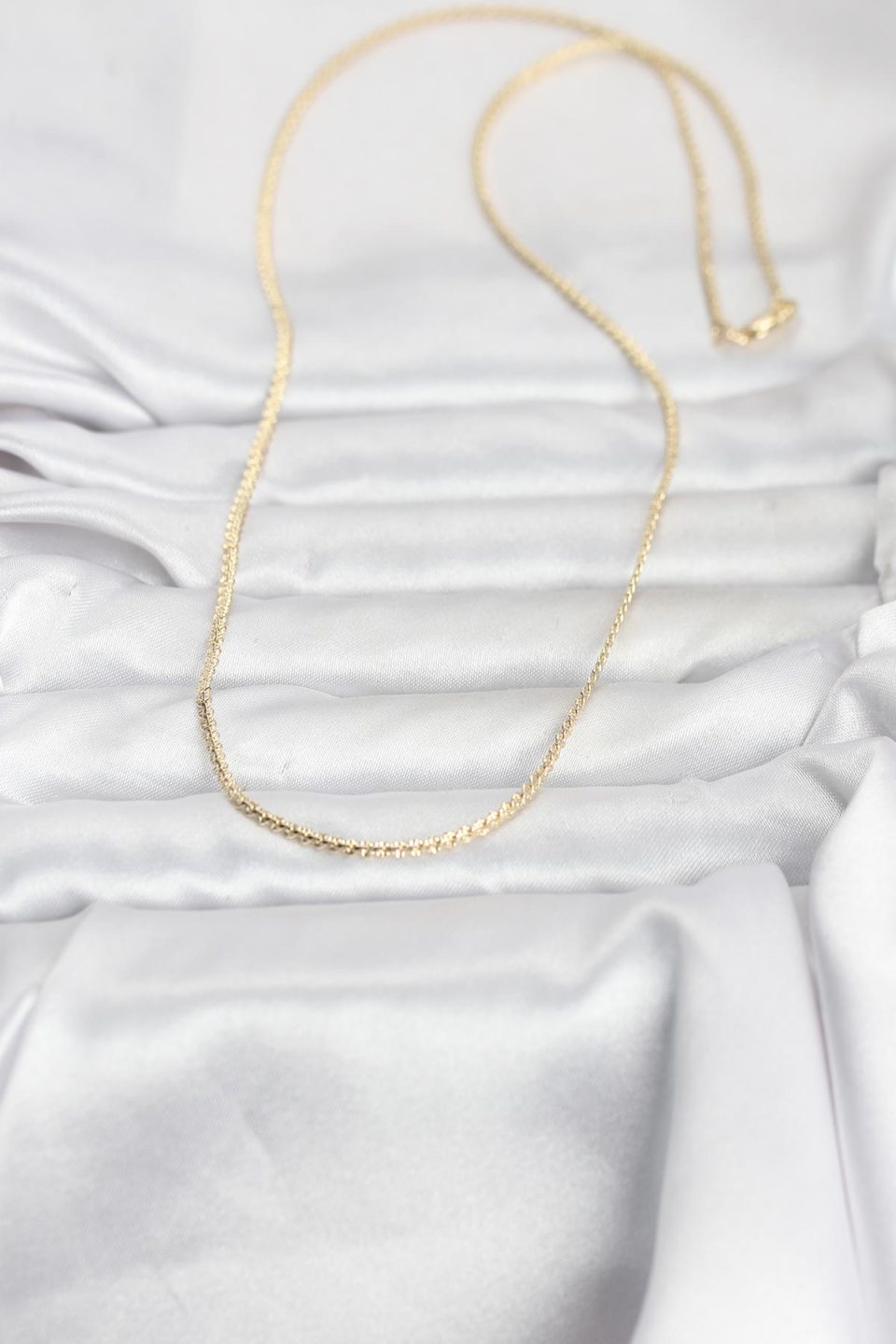 Shekka CM 14K Gold Renk Yassı Zincir Model 60 cm Kadın Kolye — görsel 2