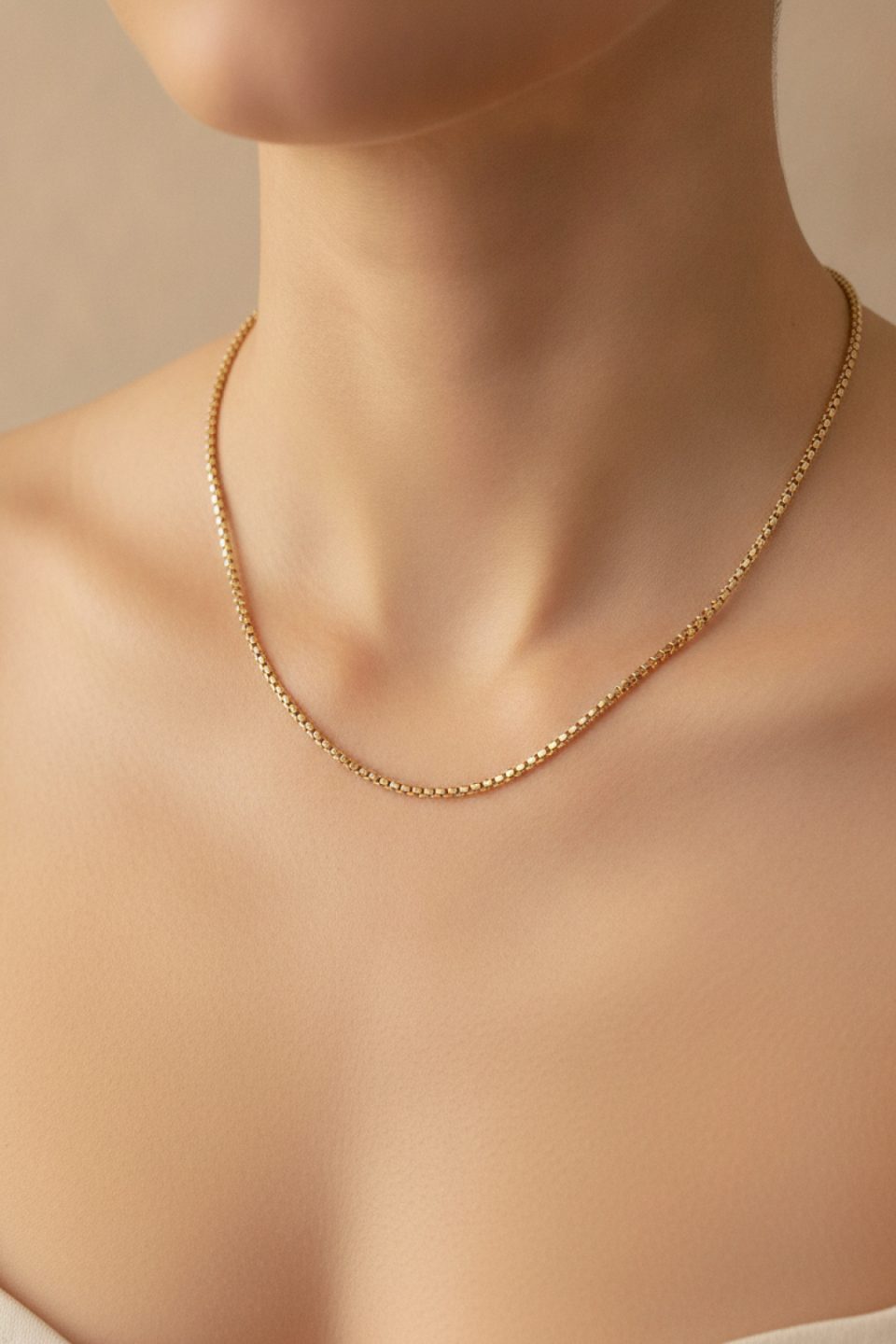 Shekka 14K Gold Renk Kaplama Zincir Model CM Kadın Kolye