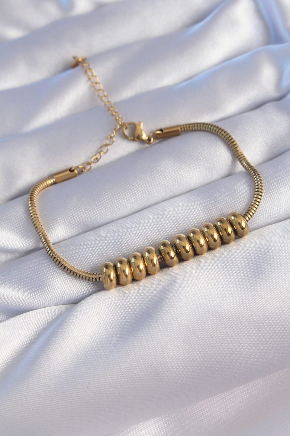 Shekka 316L Çelik Gold Renk Oval Figürlü Bileklik