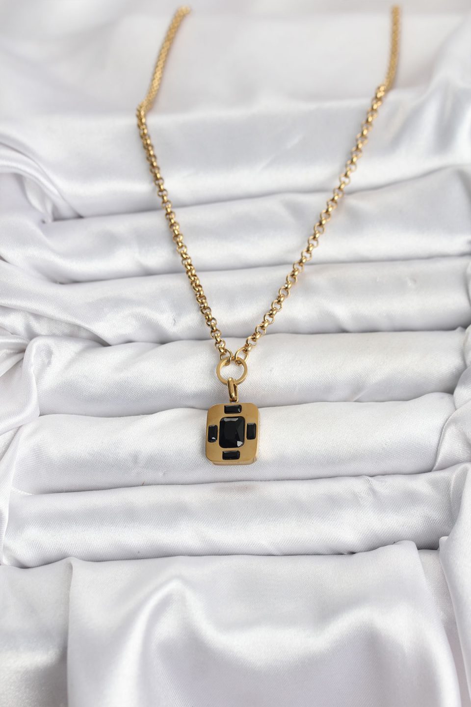 Shekka 316L Çelik Zincir Gold Renk Vintage Model Kadın Kolye — görsel 3