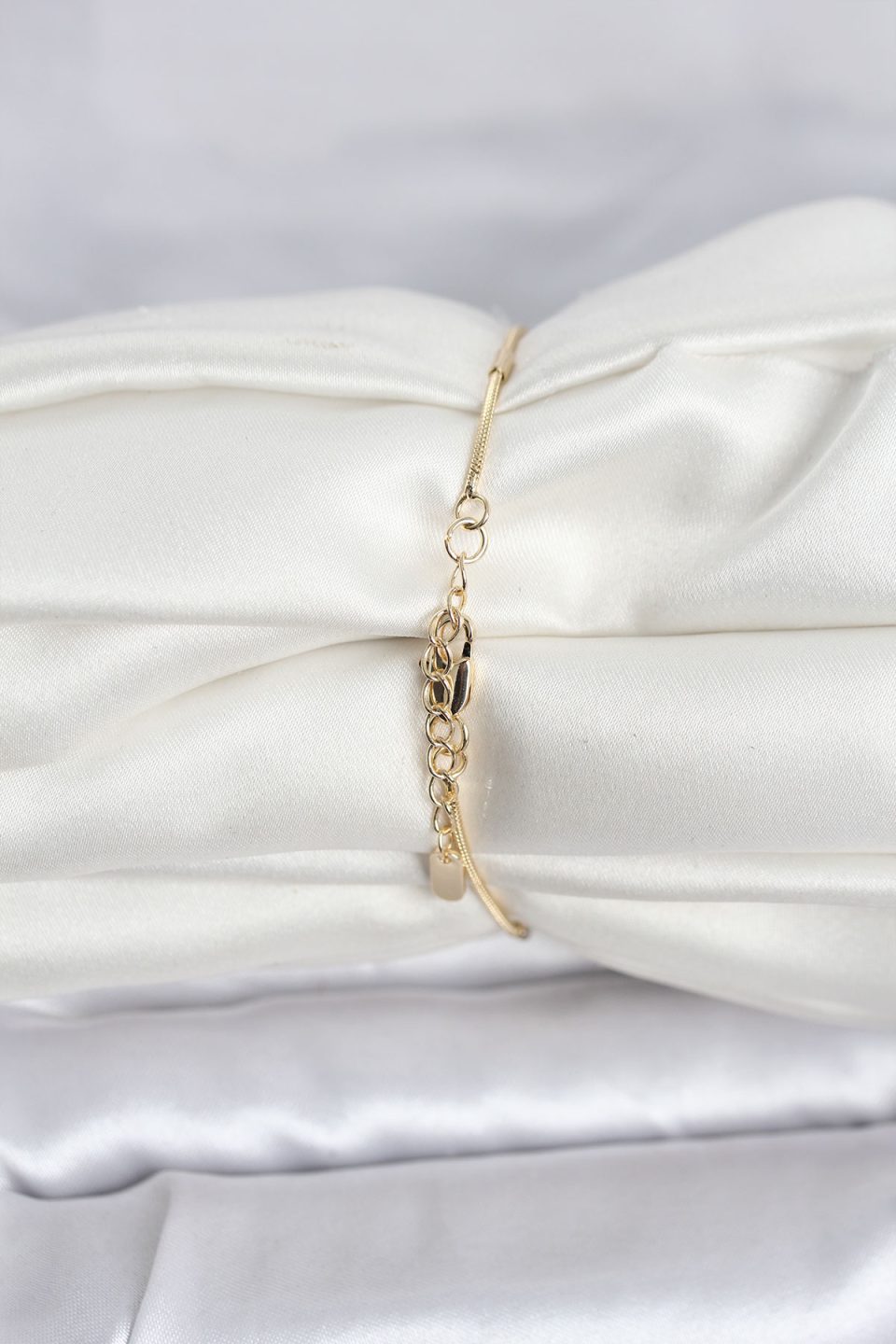 Shekka CM 14K Gold Renk Barlı Yılan Zincir Model Kadın Bileklik — görsel 2