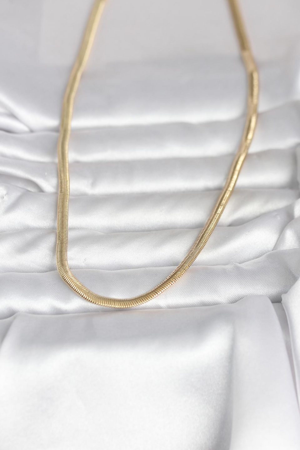 Shekka CM 14K Gold Renk Yassı Yılan Zincir Model 45 cm Kadın Kolye — görsel 2