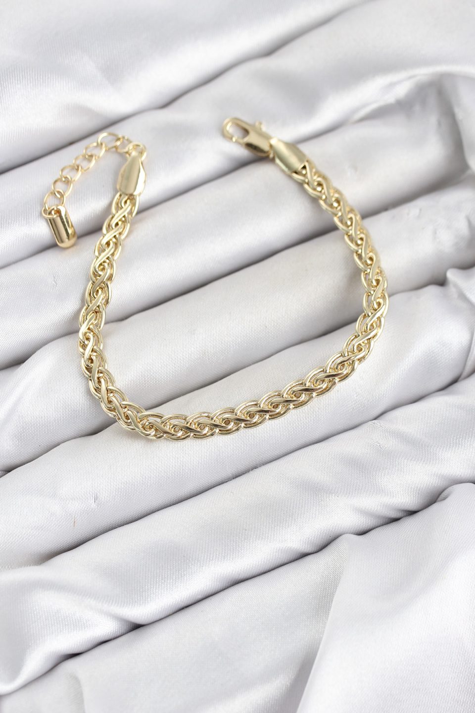 Shekka CM Singapur Zincir Model Gold Renk Pirinç Kadın Bileklik
