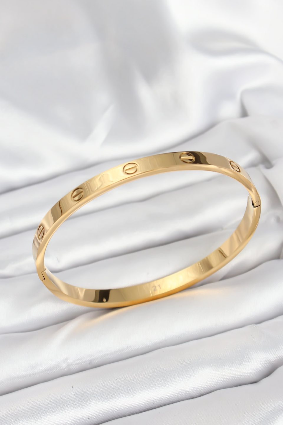 Shekka 316L Çelik Gold Renk 65 mm Kadın Kelepçe Bileklik