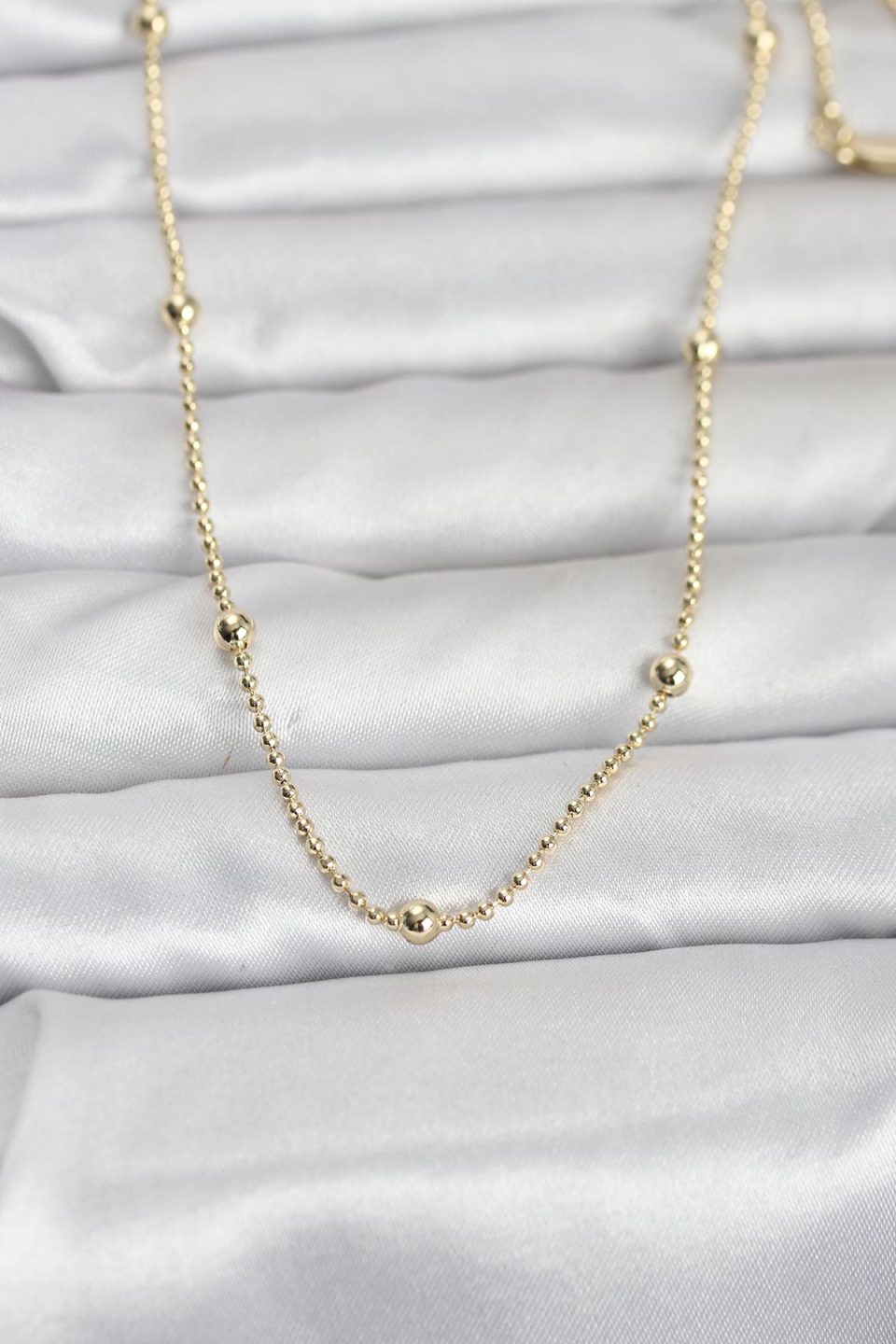 Shekka CM 14K Gold Renk Top Zincir 60 cm Kadın Kolye