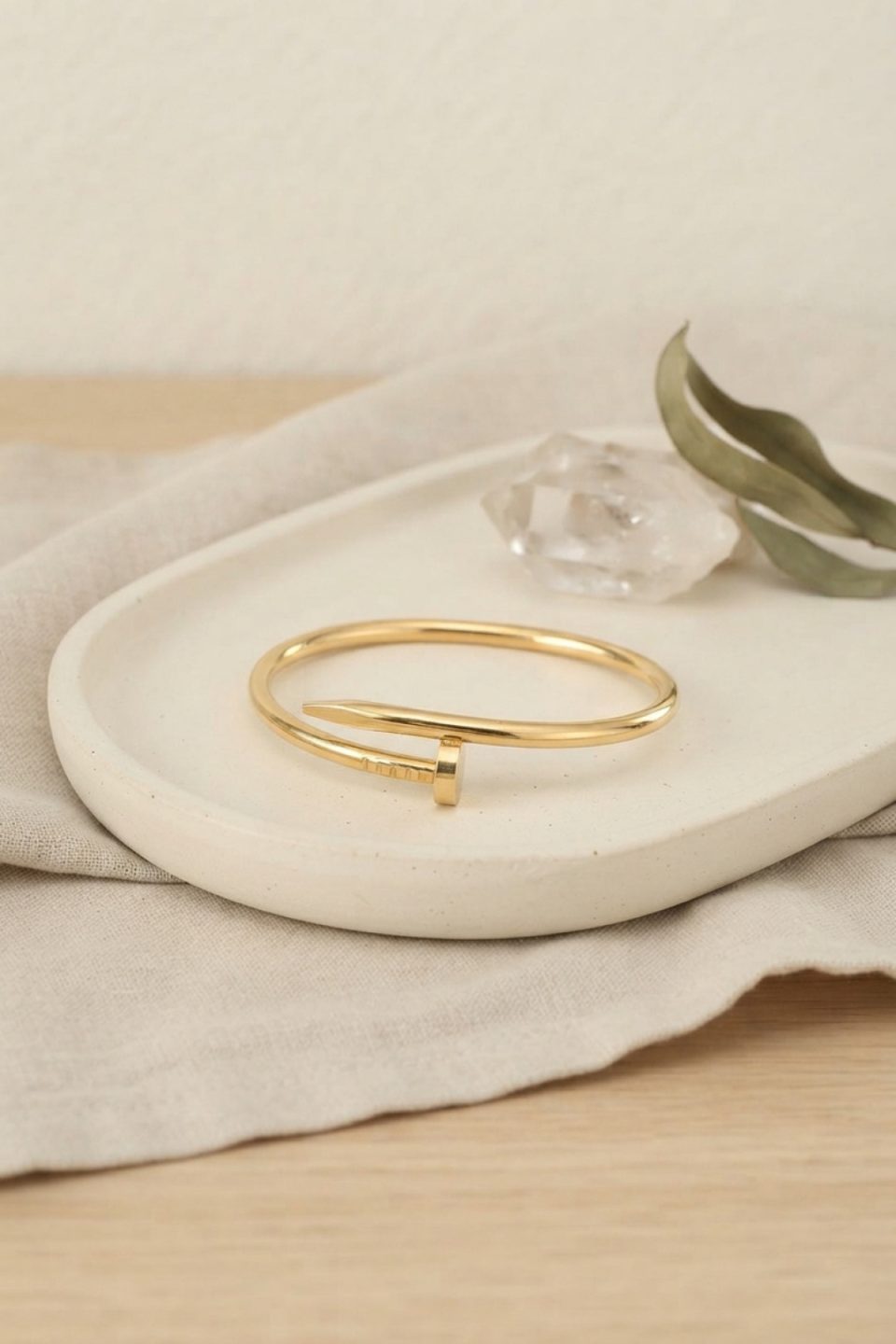 Shekka 316L Çelik Gold Renk Çivi Model Bileklik