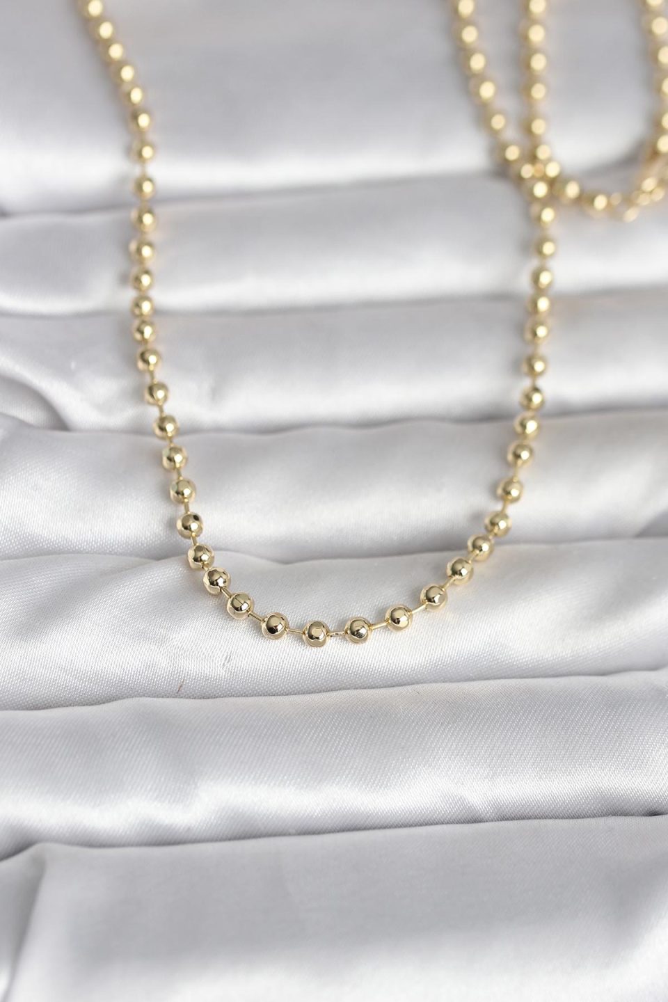 Shekka CM 14K Gold Renk Top Zincirli Model 60 cm Kadın Kolye