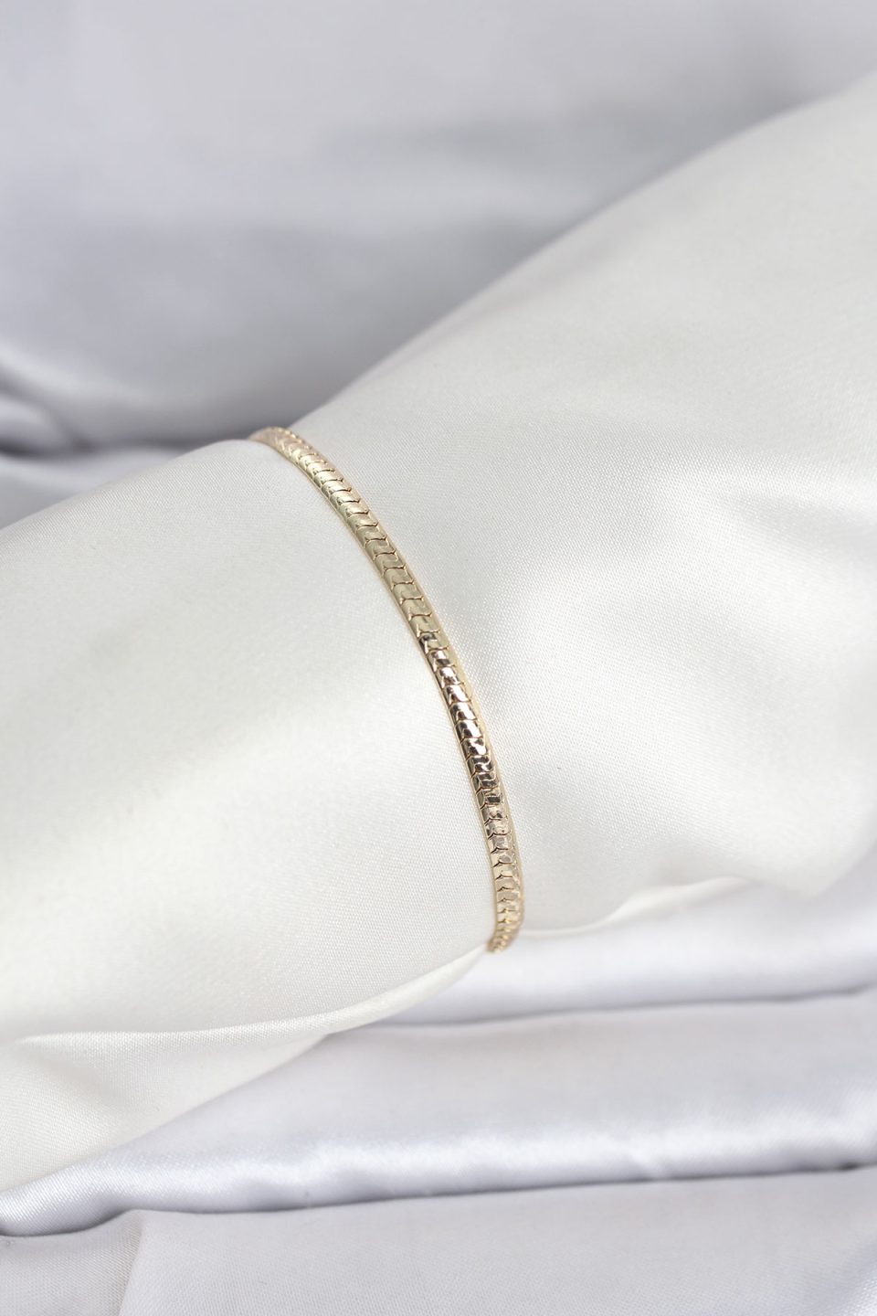 Shekka CM 14K Gold Renk Yassı Zincir Model Kadın Bileklik