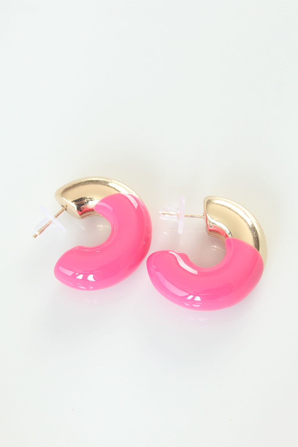 Shekka CCB Pembe Gold Çift Renk Küpe
