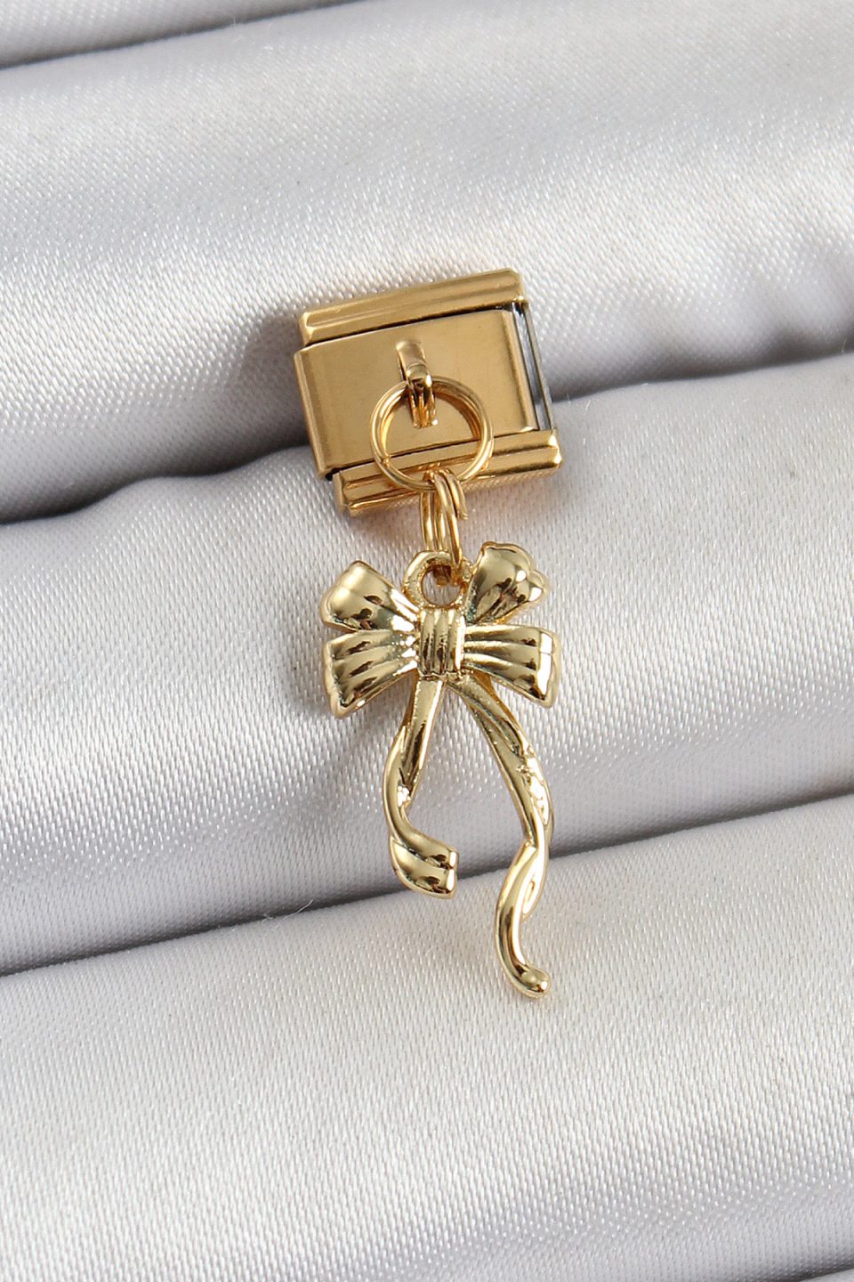 Shekka 316L Çelik Sallantılı Uzun Fiyonk Model Gold Renk Nomination Charm