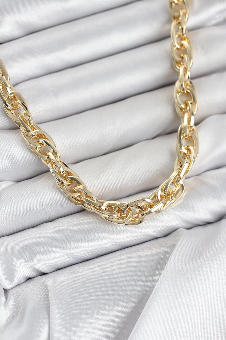 Shekka CM Kalın Burgu Model Gold Renk 60 cm Kadın Kolye — görsel 2