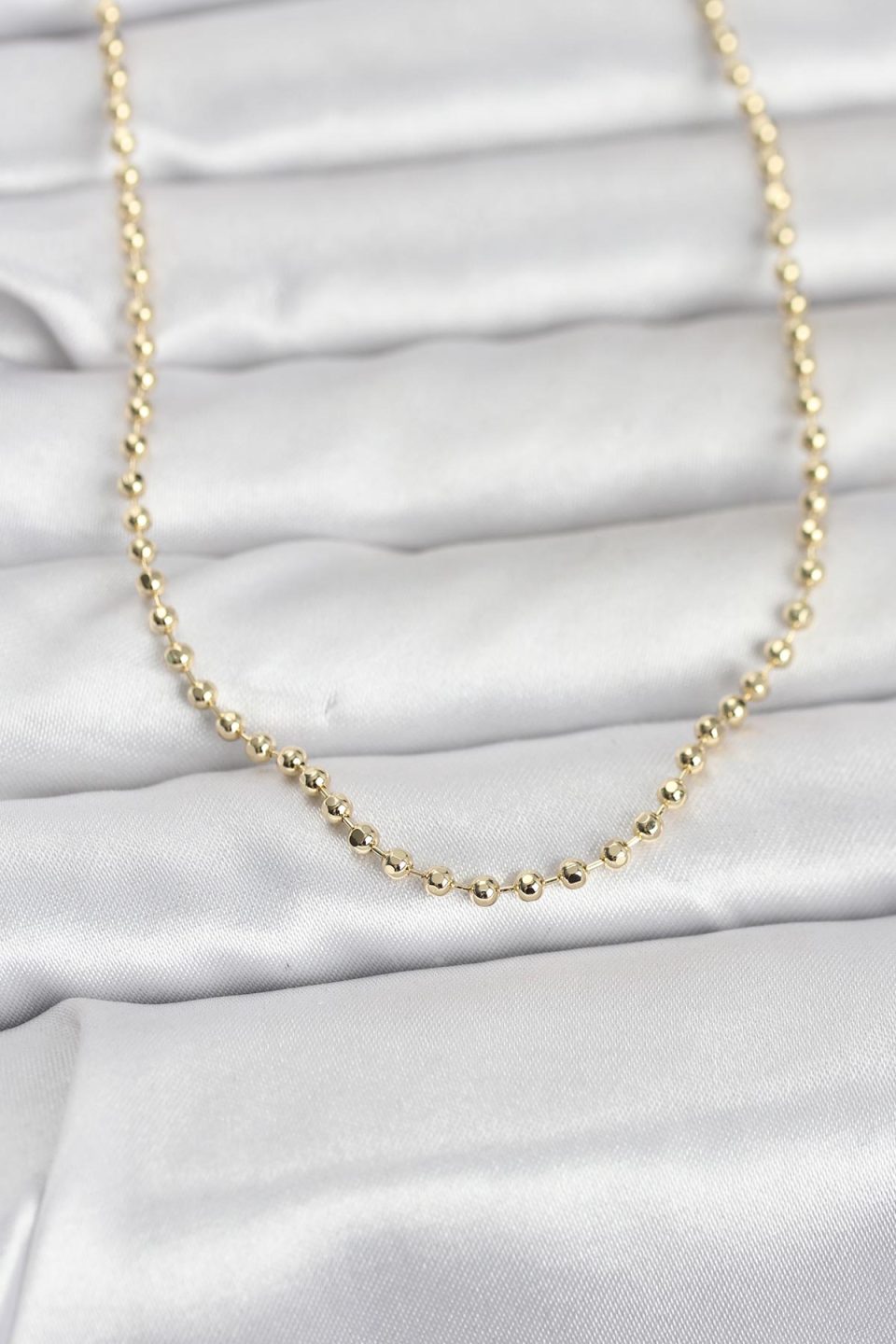 Shekka CM 14K Gold Renk Top Zincirli Model 60 cm Kadın Kolye