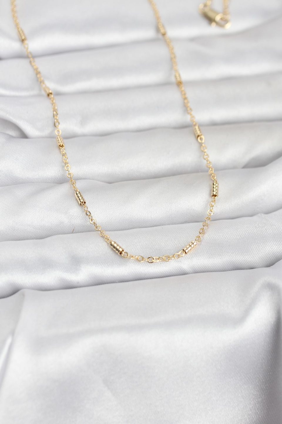 Shekka CM 14K Gold Renk Bar Zincir Model 60 cm Kadın Kolye