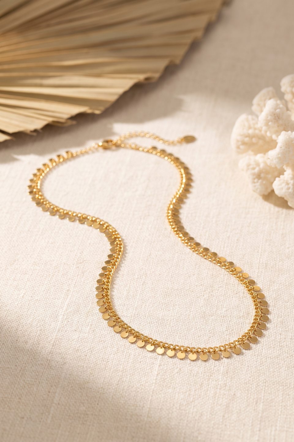 Shekka Gold Renk Pul Model 60 cm Kadın Kolye