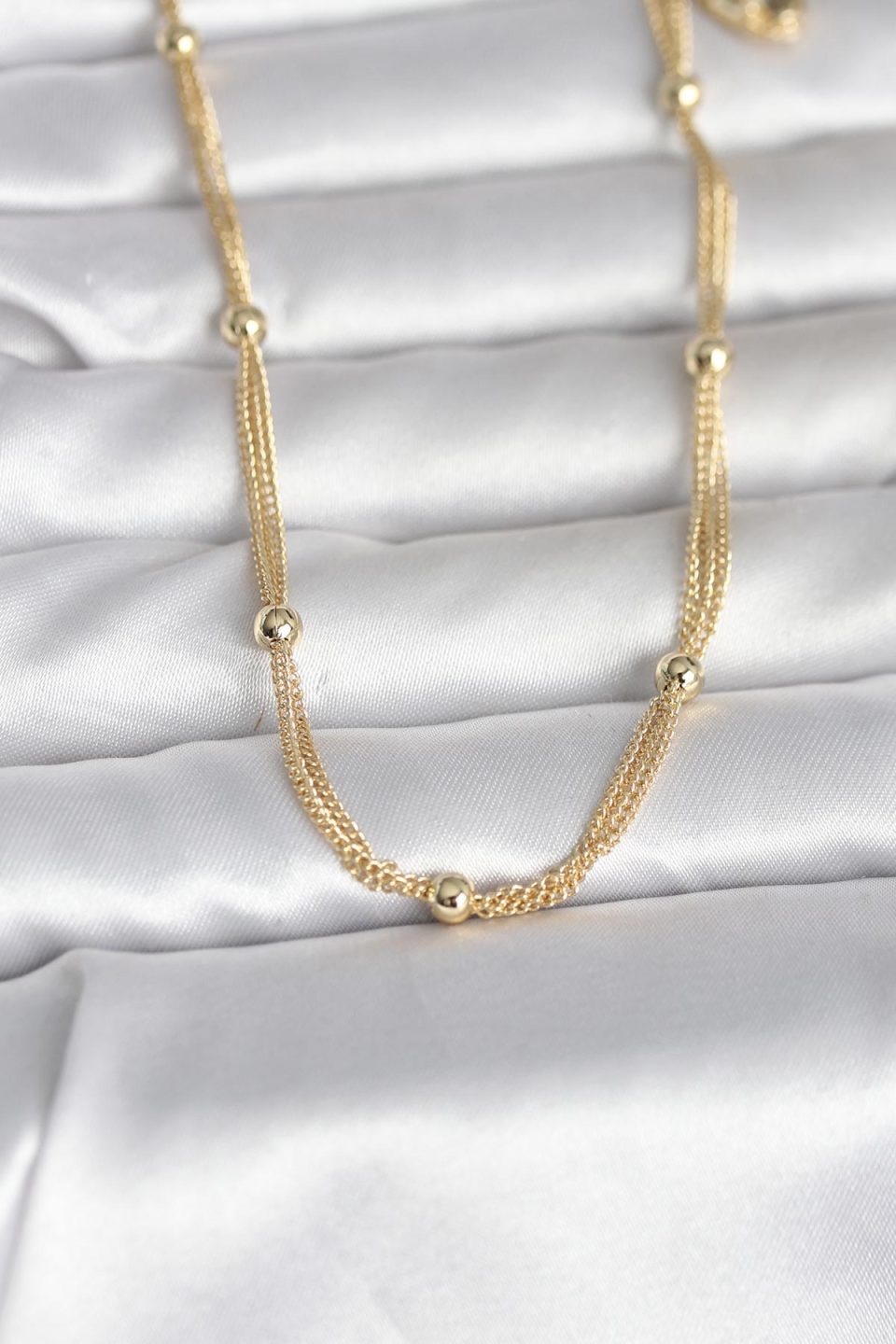 Shekka CM 14K Gold Renk Topçuk Model 60 cm Kadın Kolye