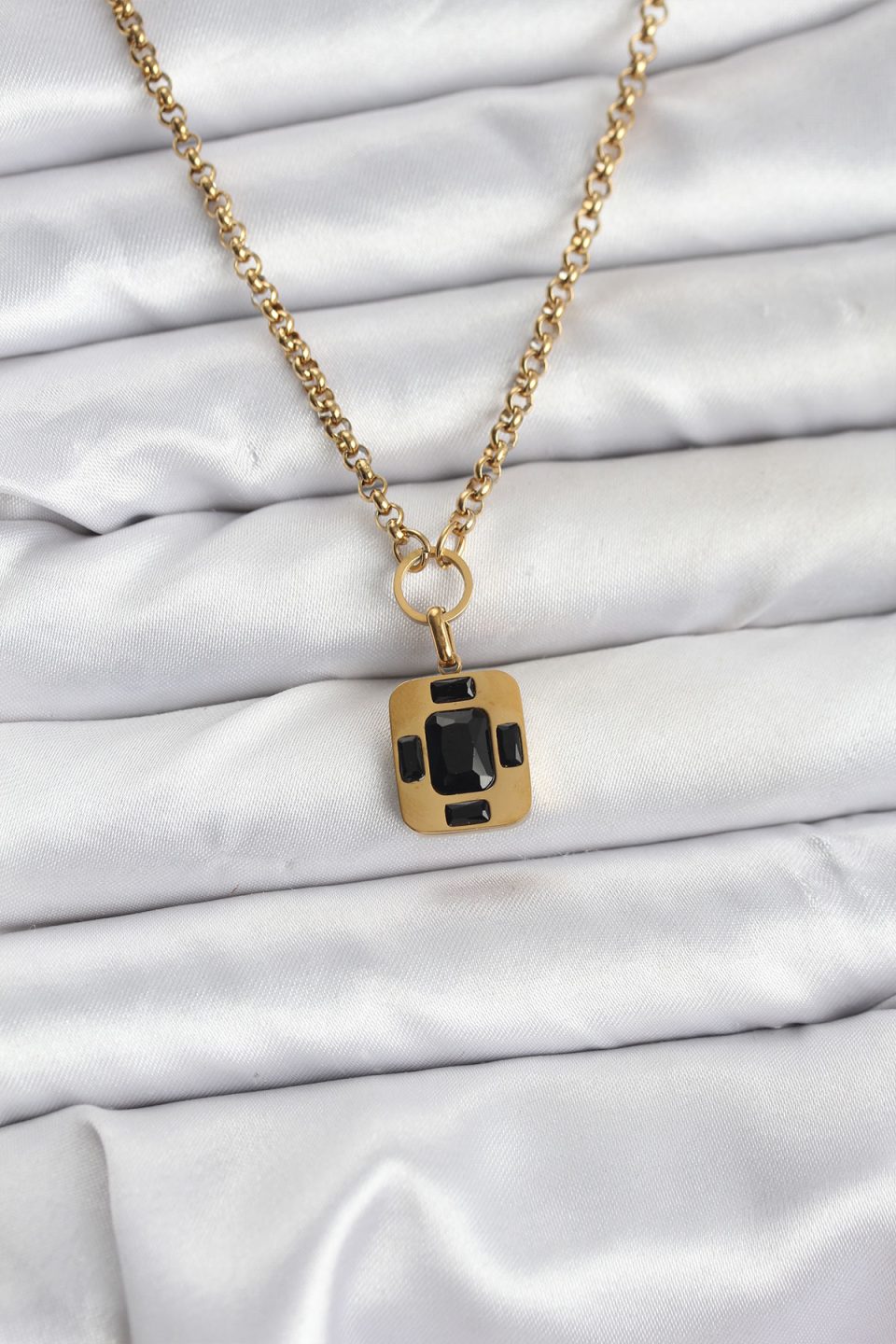Shekka 316L Çelik Zincir Gold Renk Vintage Model Kadın Kolye — görsel 2