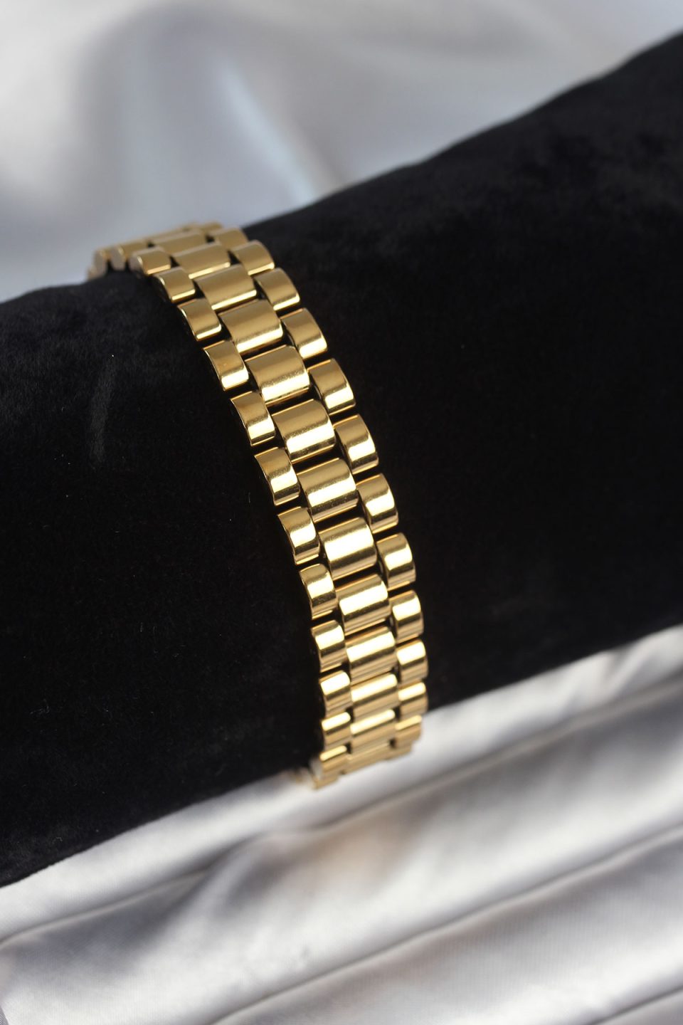 Shekka 316L Çelik Gold Renk 12 mm Kalınlık Erkek Bileklik