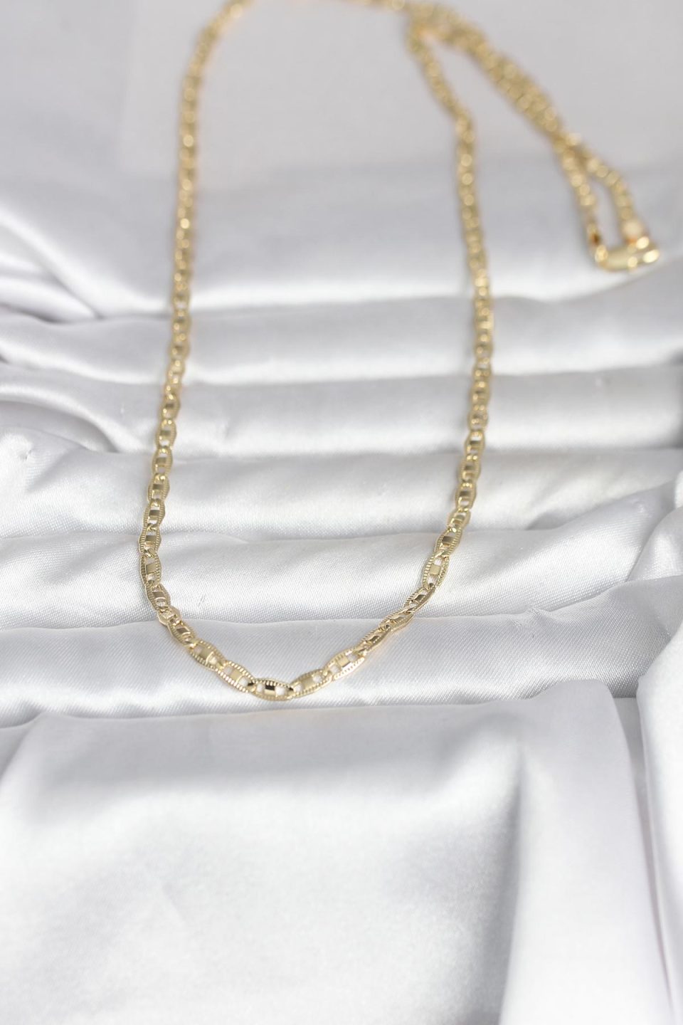 Shekka CM 14K Gold Renk Lazer Kesim Zincirli Model 60 cm Kadın Kolye — görsel 2