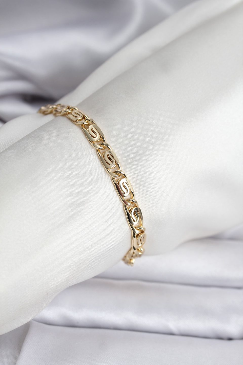 Shekka 14K Gold Renk Kaplama Zincir Model CM Kadın Bileklik
