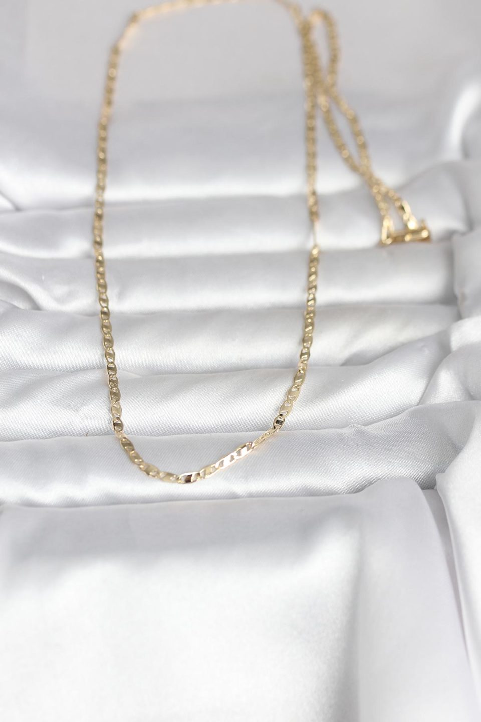 Shekka CM 14K Gold Renk Yassı Zincir Model 60 cm Kadın Kolye — görsel 2