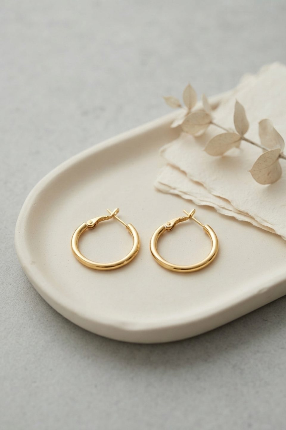 Shekka 316L Çelik Gold Renk 22 mm Halka Küpe