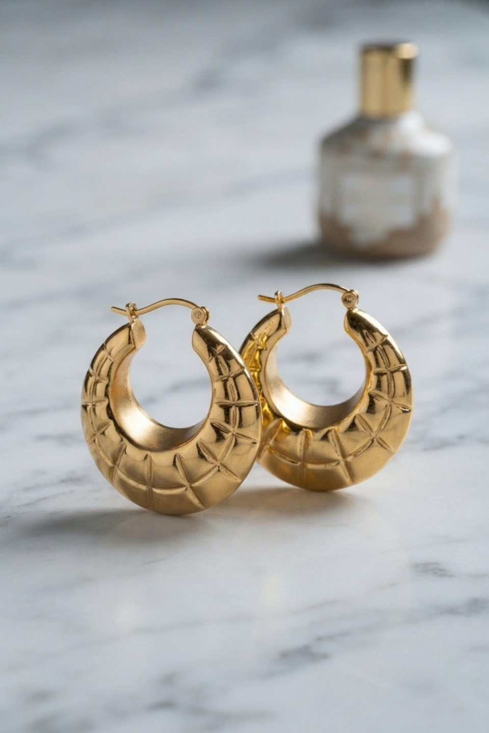Shekka 316L Çelik Gold Renk Bohem Halka Model Küpe — görsel 2